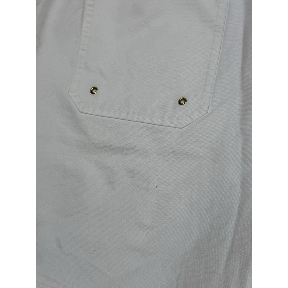 Lauren Ralph Lauren Gold Buckle Shorts Women's Size 14 White Gold Cotton Preppy - Picture 10 of 13